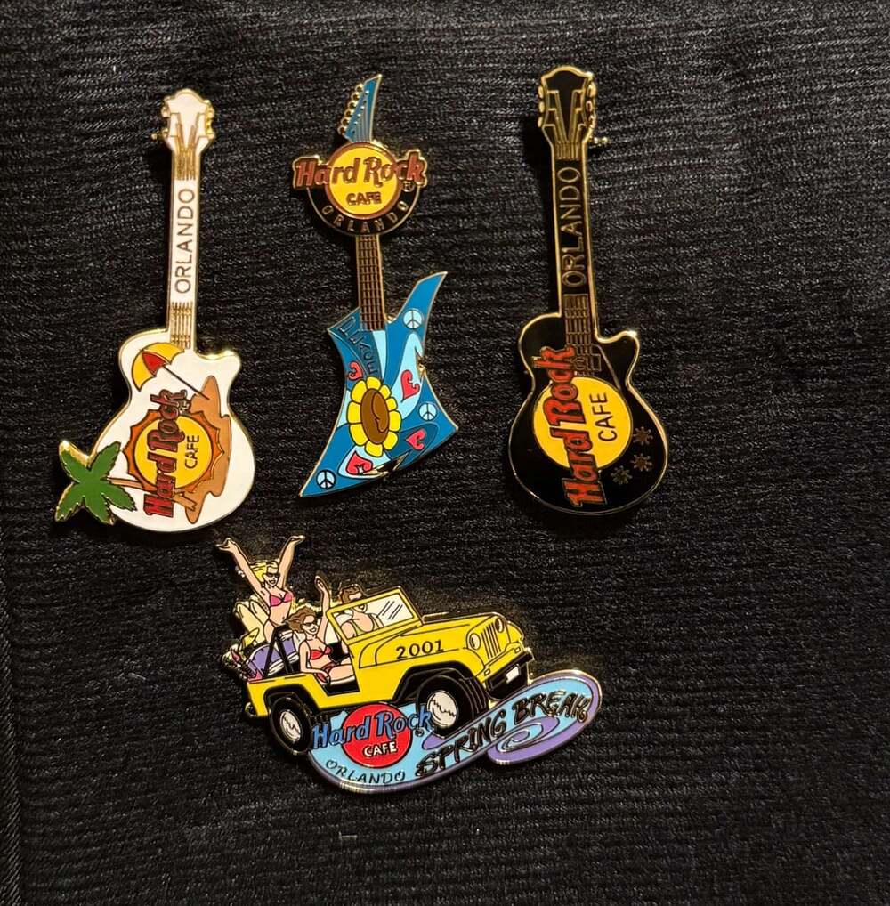 Hard Rock Cafe Orlando Collectible Pins - Set of 4